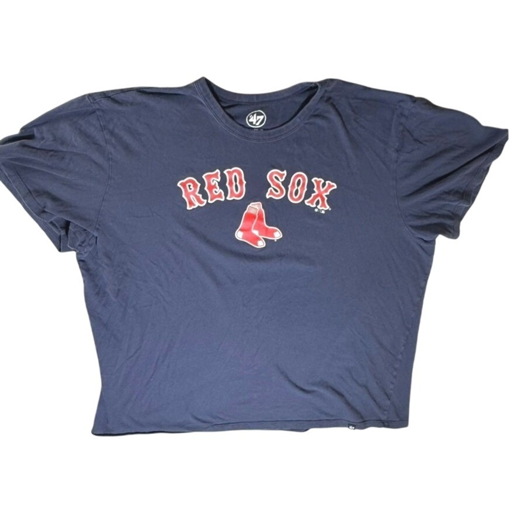 47 Brand Boston Red Sox MLB T-Shirt Mens 3XL Navy Blue Short Sleeve Cotton Tee